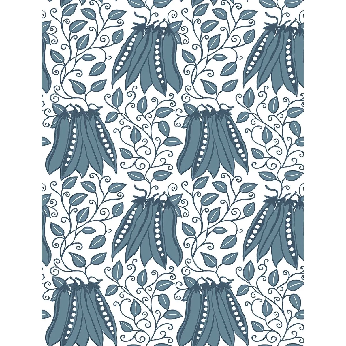 2821-25118 | Peas in a Pod Teal Garden Wallpaper