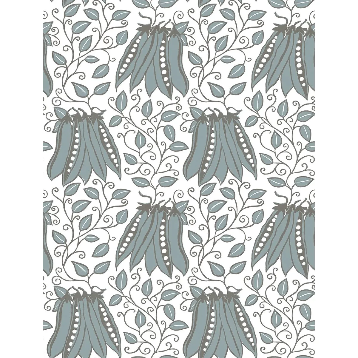 2821-25121 | Peas in a Pod Turquoise Garden Wallpaper