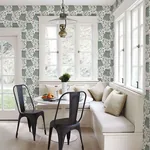 A-Street Prints Peas in a Pod Turquoise Garden Wallpaper - SKU 2821-25121
