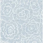 A-Street Prints Periwinkle Blue Textured Floral Wallpaper - SKU 2969-26039