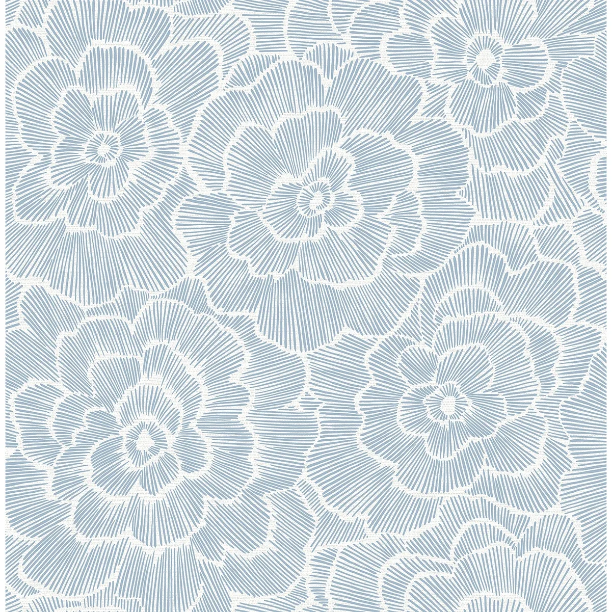 A-Street Prints Periwinkle Blue Textured Floral Wallpaper - SKU 2969-26039
