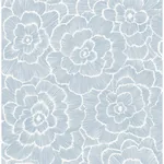 A-Street Prints Periwinkle Blue Textured Floral Wallpaper - SKU 4120-26039