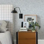 A-Street Prints Periwinkle Blue Textured Floral Wallpaper - SKU 4120-26039