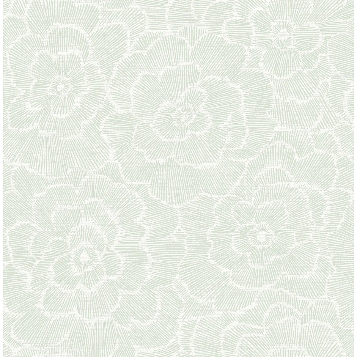 2969-26040 | Periwinkle Green Textured Floral Wallpaper