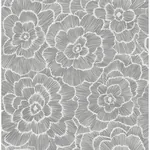 A-Street Prints Periwinkle Grey Textured Floral Wallpaper - SKU 2969-26038