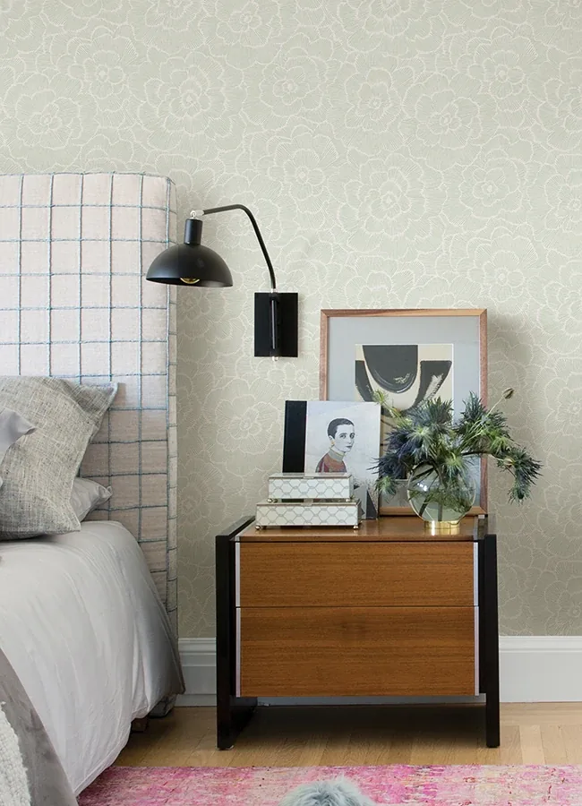 A-Street Prints Periwinkle Light Green Textured Floral Wallpaper - SKU 4120-26040