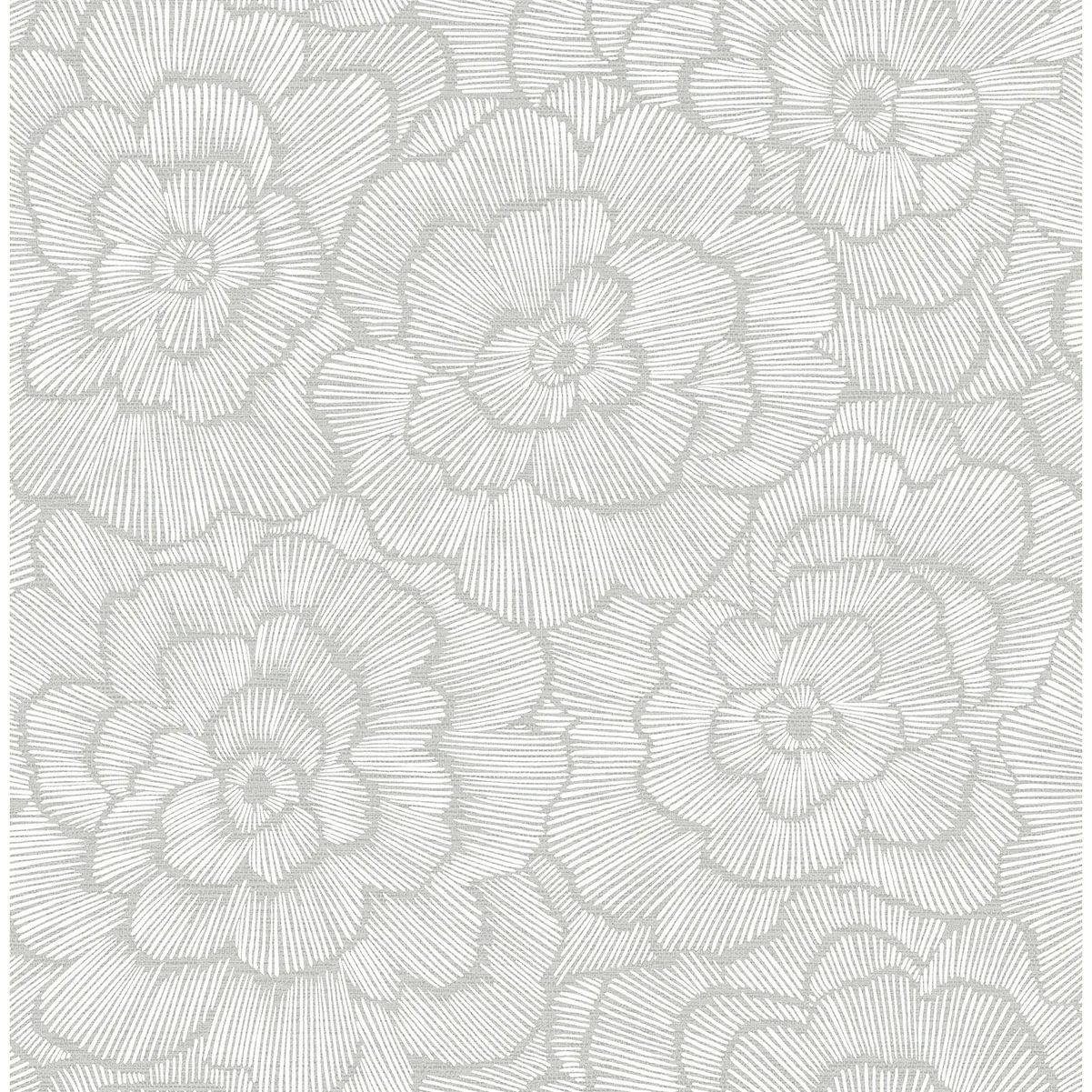 2969-26036 | Periwinkle Light Grey Textured Floral Wallpaper