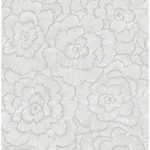 A-Street Prints Periwinkle Light Grey Textured Floral Wallpaper - SKU 4120-26036