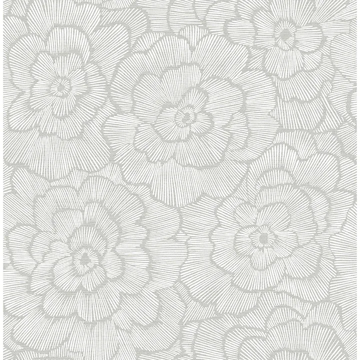 4120-26036 | Periwinkle Light Grey Textured Floral Wallpaper