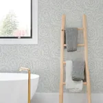 A-Street Prints Periwinkle Light Grey Textured Floral Wallpaper - SKU 4120-26036