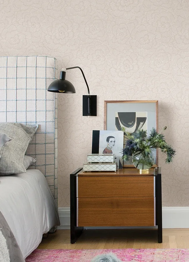 A-Street Prints Periwinkle Pink Textured Floral Wallpaper - SKU 4120-26037