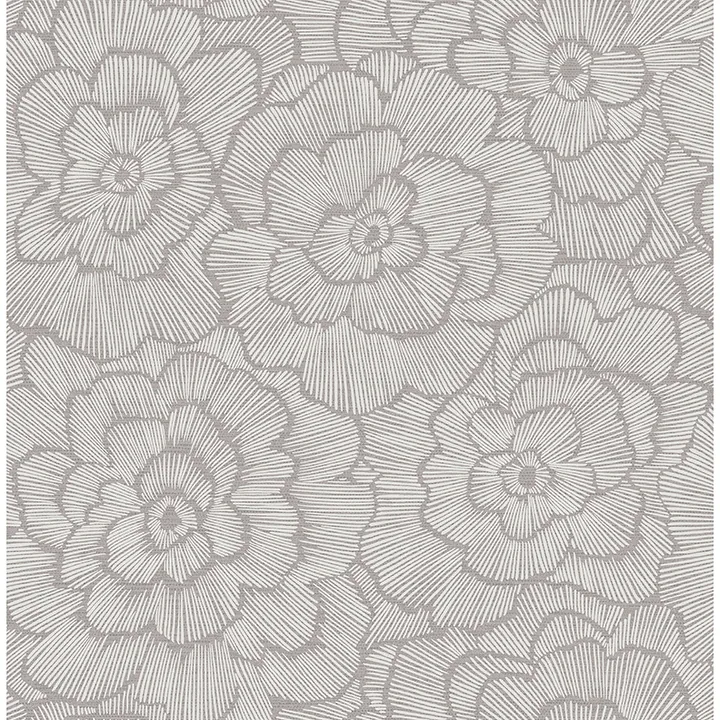 4120-26853 | Periwinkle Sterling Textured Floral Wallpaper