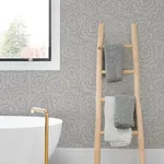 A-Street Prints Periwinkle Sterling Textured Floral Wallpaper - SKU 4120-26853