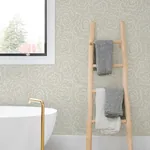 A-Street Prints Periwinkle Stone Textured Floral Wallpaper - SKU 4120-26852