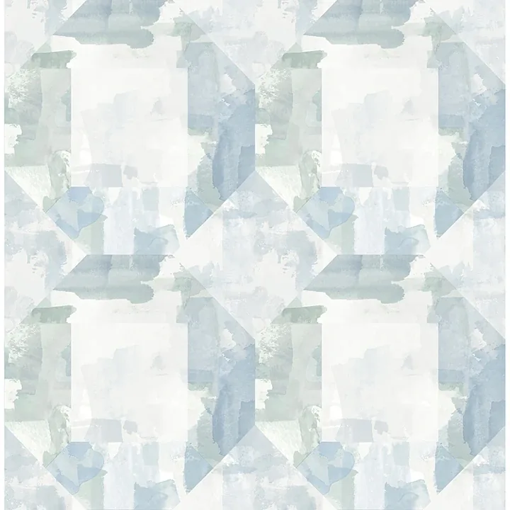 A-Street Prints Perrin Blue Gem Geometric Wallpaper - SKU 4121-26946