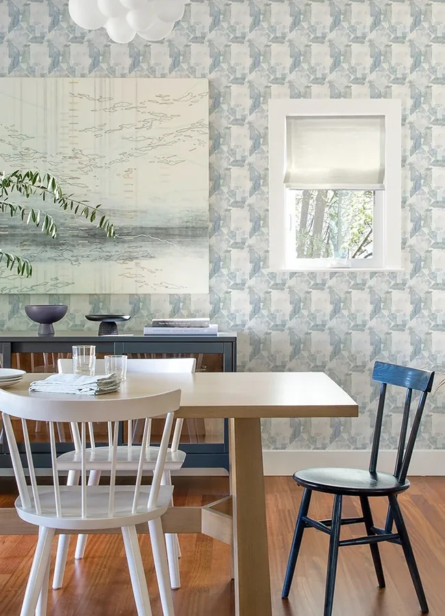 A-Street Prints Perrin Blue Gem Geometric Wallpaper - SKU 4121-26946