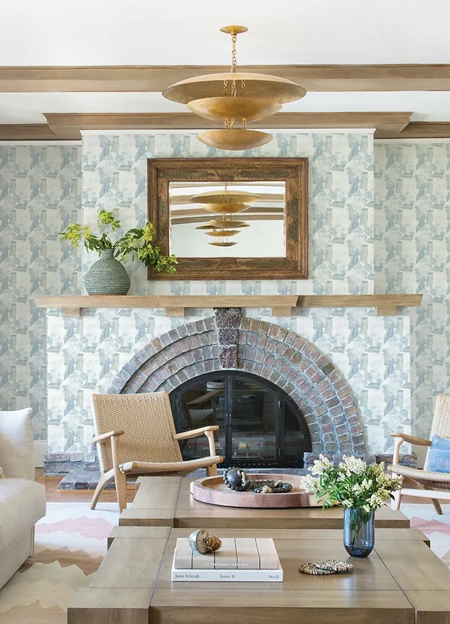 A-Street Prints Perrin Blue Gem Geometric Wallpaper - SKU 4121-26946