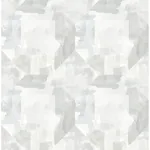 A-Street Prints Perrin Light Grey Gem Geometric Wallpaper - SKU 4121-26944