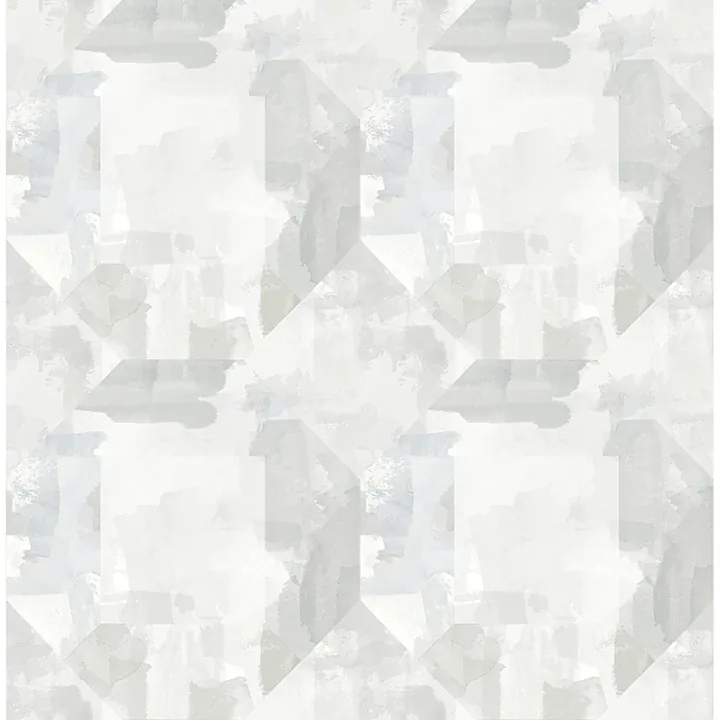 4121-26944 | Perrin Light Grey Gem Geometric Wallpaper