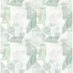 A-Street Prints Perrin Sea Green Gem Geometric Wallpaper - SKU 4121-26947