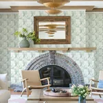 A-Street Prints Perrin Sea Green Gem Geometric Wallpaper - SKU 4121-26947