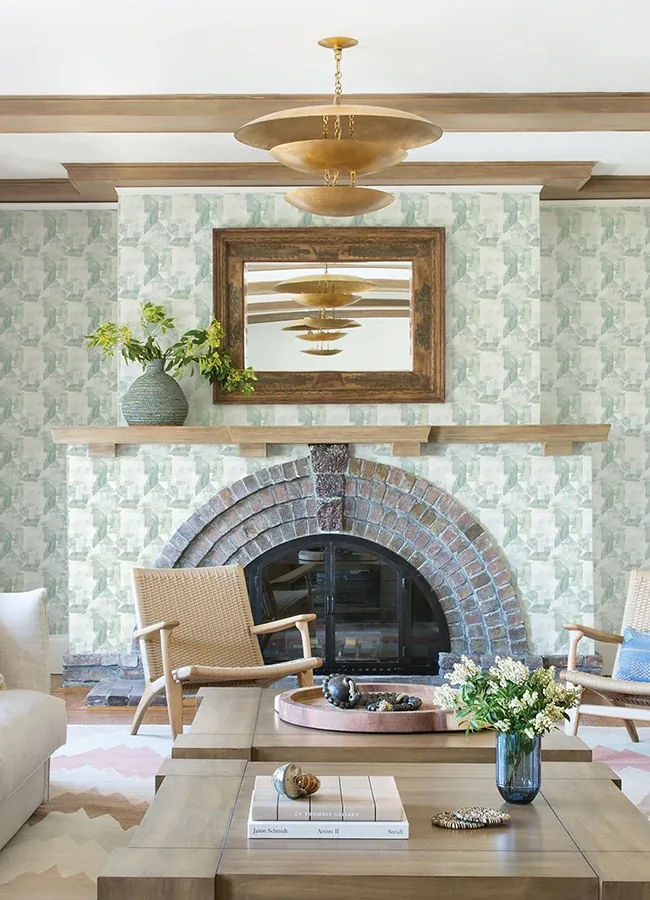 A-Street Prints Perrin Sea Green Gem Geometric Wallpaper - SKU 4121-26947
