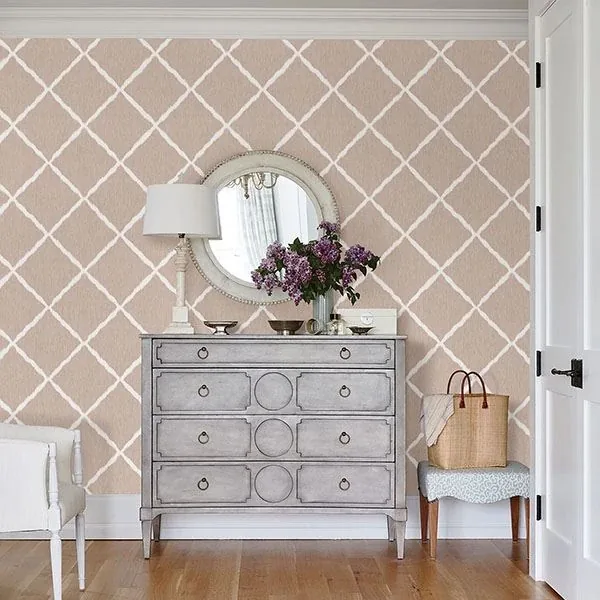 A-Street Prints Petal Ikat Trellis Wallpaper - SKU 2785-24811