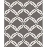 A-Street Prints Petals Grey Ogee Wallpaper - SKU 2697-22647