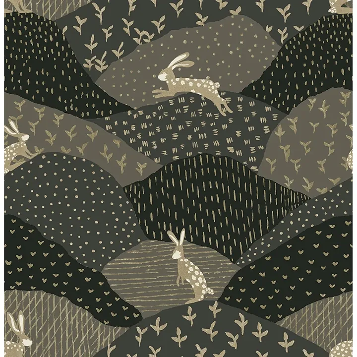 A-Street Prints Peter Black Rabbit Fields Wallpaper - SKU 4135-27301
