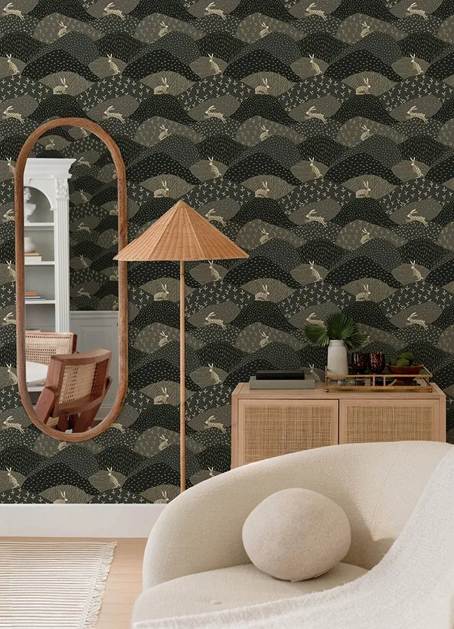A-Street Prints Peter Black Rabbit Fields Wallpaper - SKU 4135-27301