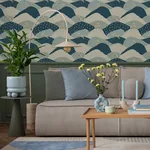 A-Street Prints Peter Blue Rabbit Fields Wallpaper - SKU 4135-27300