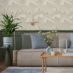 A-Street Prints Peter Light Grey Rabbit Fields Wallpaper - SKU 4135-27298