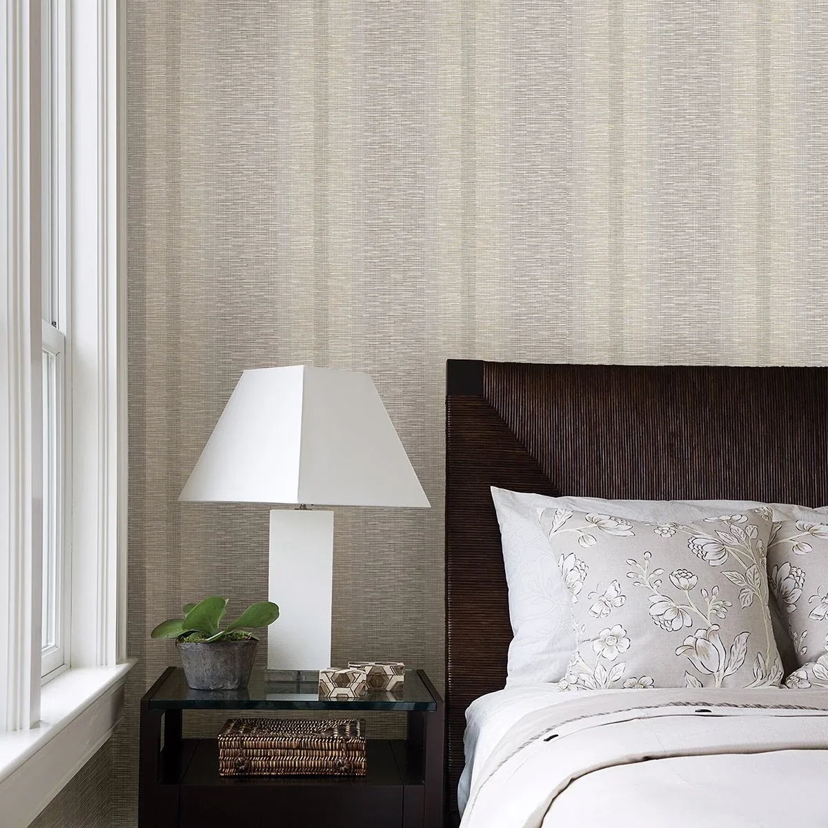 A-Street Prints Pezula Beige Texture Stripe Wallpaper - SKU 2949-60108