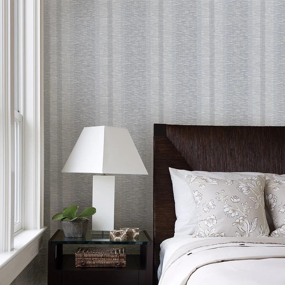 A-Street Prints Pezula Slate Texture Stripe Wallpaper - SKU 2949-60116