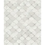 A-Street Prints Pilak Silver Ogee Tile Wallpaper - SKU 4105-86608