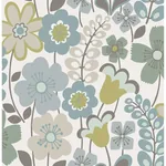 A-Street Prints Piper Green Floral Wallpaper - SKU 2903-25827