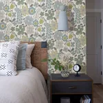 A-Street Prints Piper Green Floral Wallpaper - SKU 2903-25827