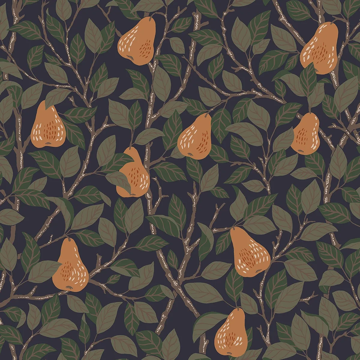 2999-13104 | Pirum Navy Pear Wallpaper