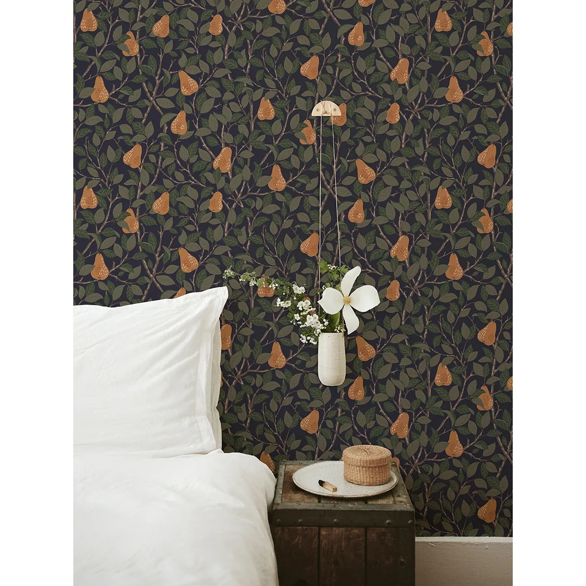 A-Street Prints Pirum Navy Pear Wallpaper - SKU 2999-13104