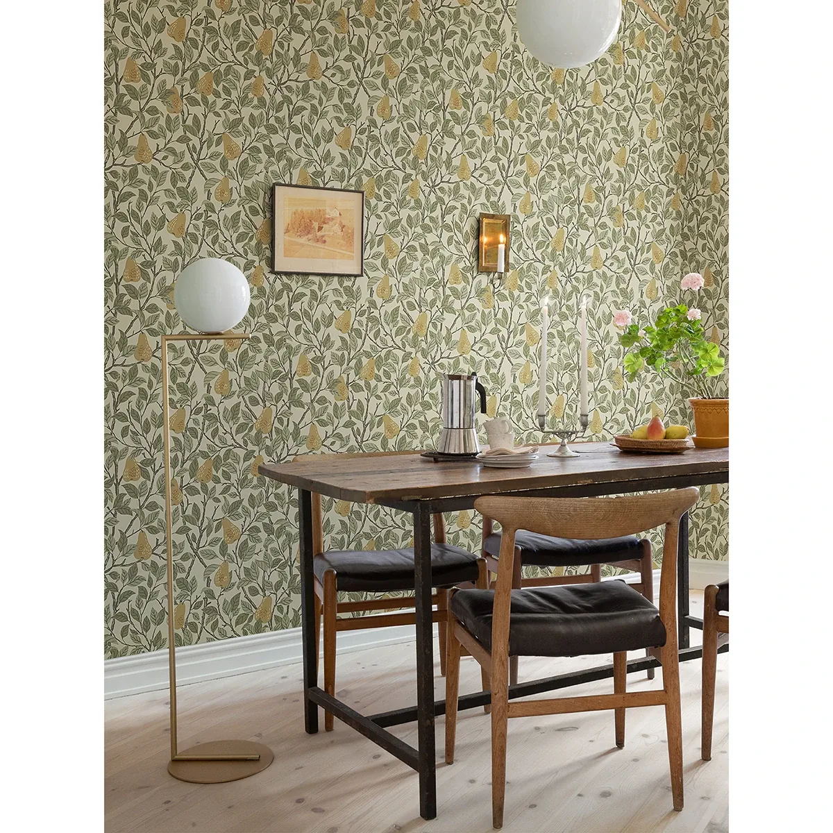 A-Street Prints Pirum Yellow Pear Wallpaper - SKU 2999-13102