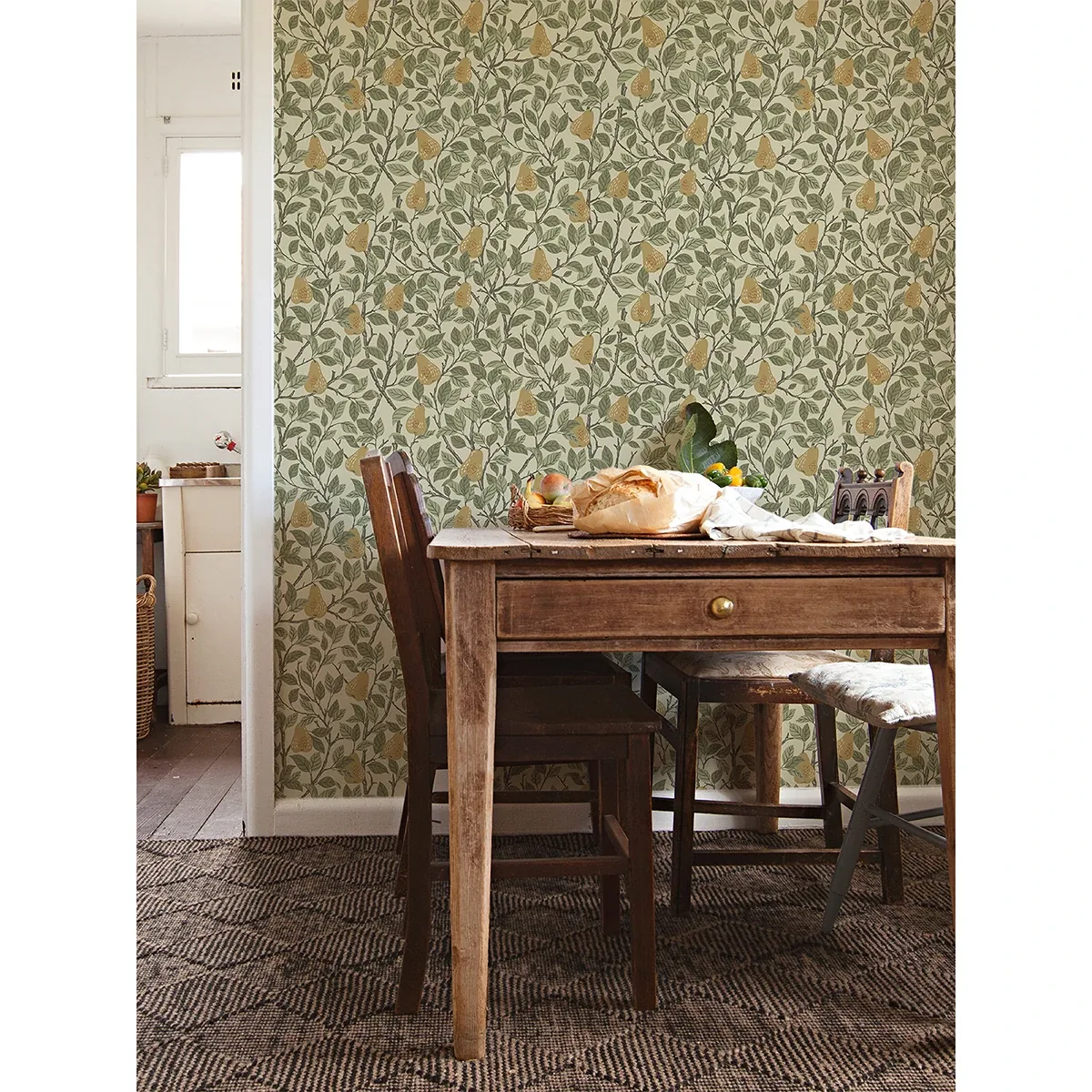 A-Street Prints Pirum Yellow Pear Wallpaper - SKU 2999-13102