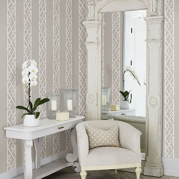 A-Street Prints Platinum Latticework Wallpaper - SKU 2785-24809