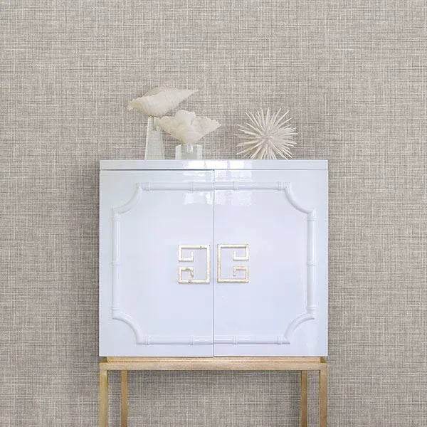 A-Street Prints Poise Grey Linen Wallpaper - SKU 2793-24270