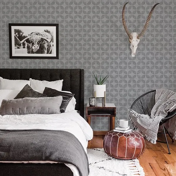 A-Street Prints Polaris Blue Geometric Wallpaper - SKU 2902-25512