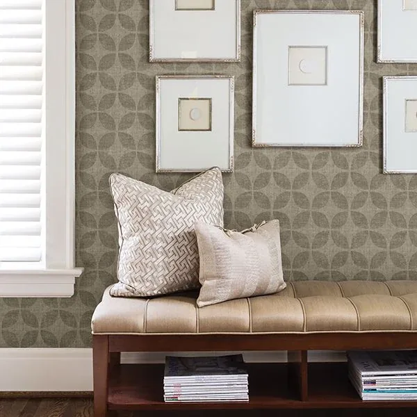 A-Street Prints Polaris Brass Geometric Wallpaper - SKU 2902-25514