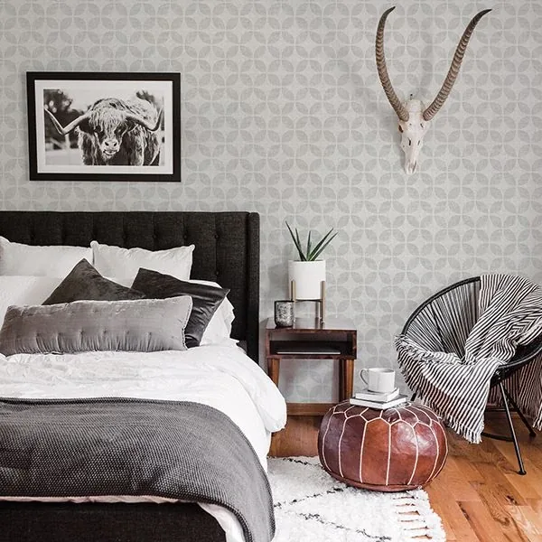 A-Street Prints Polaris Silver Geometric Wallpaper - SKU 2902-25515