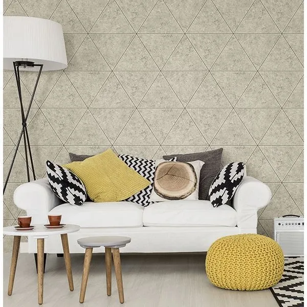 A-Street Prints Polished Concrete Off White Geometric Wallpaper - SKU 2540-24014