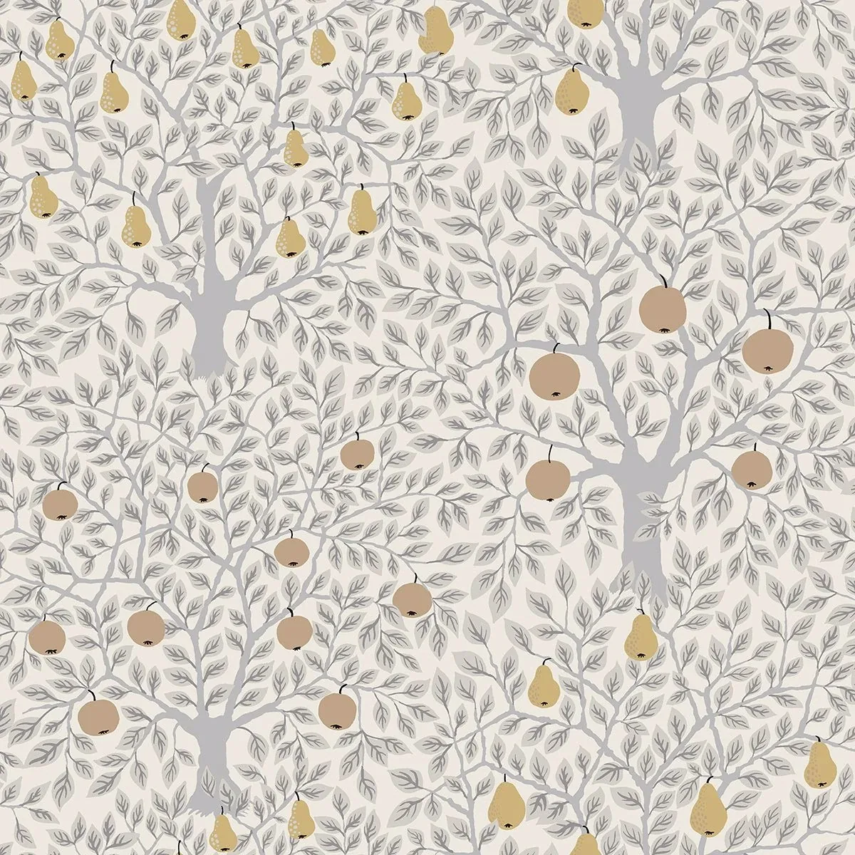 2948-33012 | Pomona Light Grey Fruit Tree Wallpaper