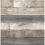 A-Street Prints Porter Brown Weathered Plank Wallpaper - SKU 2922-22345
