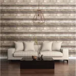 A-Street Prints Porter Coffee Weathered Plank Wallpaper - SKU 2922-22347